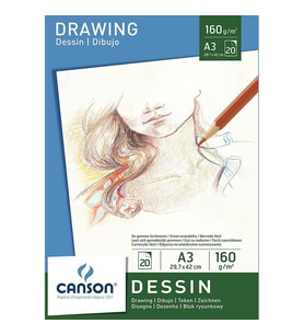 Canson White Drawing Paper Pad Beyaz Çizim Defteri 160g A3 20 Yaprak