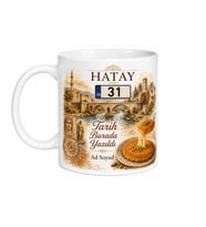 Hatay Plakalı Asi Nehri Medeniyetler Beşiği Tarih Künefe Kupası Hediye Bardak