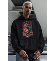 Özel Tasarım Eren Yeager Baskılı Unisex Oversize Attack On Titan Anime Karakter Hoodie
