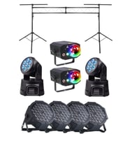 Quenlite Free Paket-5 Sahne Işık Sistemi Seti ( Top Küre Led Par Moving Head Robot Lazer)