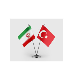 Iran Bayrağı ve Türk Bayrağı İkili Saten Masa Bayrağı Takımı