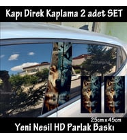 asil kurt dağ folyo - 2kapı için 2adet sticker kaplama - tuning modifiye