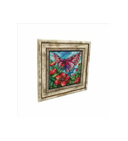 Kelebek Baskılı Taş Tablo 25X25