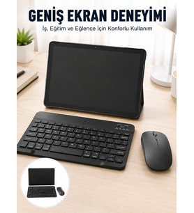 Android İşletim Sistemli SIM Kart Girişli Tablet Bluetooth Klye Mouse Seti Mobil İnternet Destekli