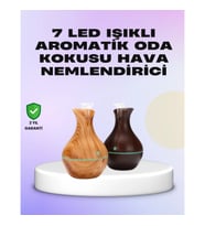 Mey İthalat® Ultrasonik Ahşap Desenli 130ml Aromaterapi Difüzör ve Hava Nemlendirici
