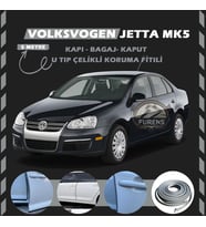 Volksvogen Jetta Mk5 Oto Araç Kapı Koruma Fitili 5metre Parlak Gri Renk