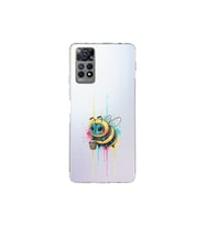 Redmi Note 11 Pro ile uyumlu Splash arı tasarımlı şeffaf silikon kılıf