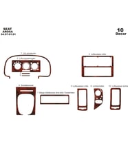 Meriç® Seat Arosa Ön Torpido Kaplama Maun 10 Parça 1997-2001 (Maun)