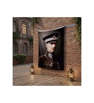 Mustafa Kemal Atatürk Altın İmzalı Poster poster Bayrak Raşel Kumaş 100x150 cm ATA42