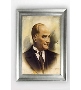 Gümüş Çerçeveli Atatürk Tablo a786