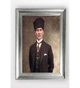 Gümüş Çerçeveli Atatürk Tablo a253