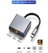 FH-7 3'ü 1 Arada USB-C Hub: USB 3.0, PD 100W Type-C, 4K/30Hz Ultra HDM & USB Çevirici Çoklayıcı