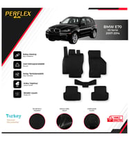 Bmw E70 X5 2007-2014 3D Havuzlu Paspas (Siyah - Beyaz)