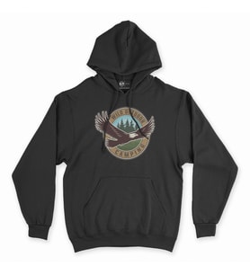 Wild Outdoor Siyah Kapşonlu Sweatshirt Hoddie