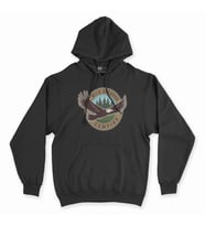 Wild Outdoor Siyah Kapşonlu Sweatshirt Hoddie