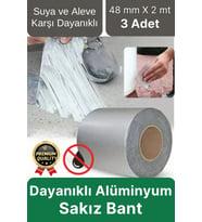 Premium Çatlak Boru Tamir İzolasyon Isıya Dayanıklı Su Sızdırmaz Çamur Bandı Sakız Bant 48 Mm X 2 Mt