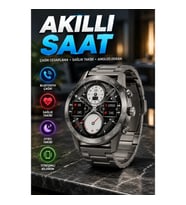 NFC Destekli Akıllı Saat Çelik Kordon AMOLED Ekran Bluetooth Çağrı ve Sağlık Takip Özellikli