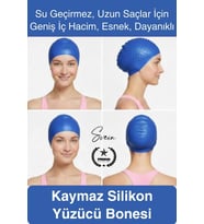 #Bone Su Geçirmez Kaymaz Silikon Yüzücü Bonesi Yüzme Şapkası Uzun Saç Yetişkin Esnek Havuz Deniz