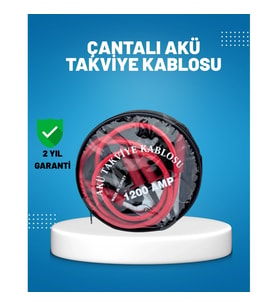 Mey İthalat® 1200 Amper Akü Takviye Kablosu 2 Metre İzoleli Bakır Uçlu