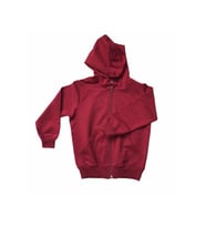 Unisex Çocuk Bordo 2 Iplik Likralı Kapüşonlu Hırka