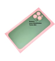 iPhone 13 Pro Arka Pil Batarya Cam Kapak Yeşil