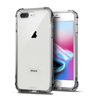 Blogy iPhone 8 Plus / 7 Plus ile Uyumlu Crystal Fit Kılıf Smoke Black (Şeffaf)
