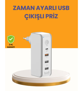 Northcity Zaman Kontrollü Şarj Cihazı 30W Hızlı Şarj ve Çoklu USB Çıkışı - Batarya Sağlığı İçin Mükemmel Çözüm