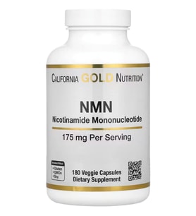 California Gold Nutrition NMN 175mg 180 Veggie Capsul.Abd Menşei.(Ösg Özel Sporcu Gıdaları)