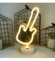 Neon Gitar Masa Lambası PİL+USB
