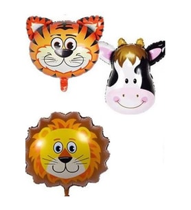 SAFARİ FOLYO KAFA BALONLAR 3 LÜ BÜYÜK BOY