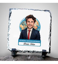 Kişiye Özel Hediye Karikatürlü En Başarılı Erkek Meteoroloji Uzmanı Dekoratif Taş