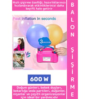 Güçlü Motor Kaydırmaz Ayaklı Doğum Günü Düğün Nişan Parti Elektrikli Hızlı Balon Şişirme Makinesi