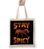 Funny Stay Spicy Fire Ants Cute Insect Pun Bez Çanta Uzun Saplı