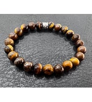 Nunuki Kaplangözü Doğaltaş Unisex Kadın Erkek Kahverengi Esnek Bileklik Tiger's Eye Stretch Gemstone Womens Mens Unisex Bracelet Yılbaşı Hediyesi Öğretmenler Günü Hediyesi Doğum Günü Hediyesi Christmas Gift NUBR0008