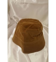 Şapka Bucket Şapka Balıkçı Kova Şapka Unisex Yuvarlak Şapka Kahve Kadife