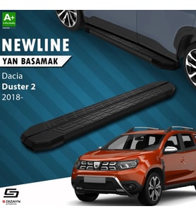 S-Dizayn Dacia Duster 2 NewLine Siyah Yan Basamak 183 Cm 2018-2023 A+ Kalite