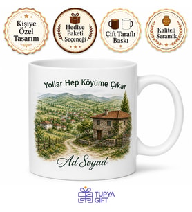 Yıllar Sonra Köye Dönüş Kupası - Köy Hasreti Hediye Kupa Bardak