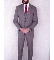 Jan Carlucci Slimfit Yelekli Drop 6 Takım-Bordo