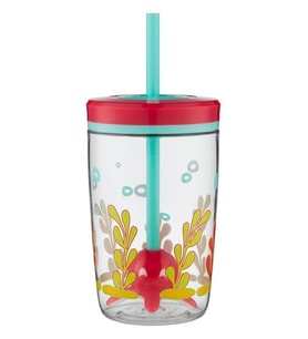 Contigo Yüzen Ahtapot Pipetli Tritan Bardak (Pembe)