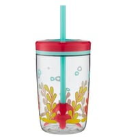 Contigo Yüzen Ahtapot Pipetli Tritan Bardak (Pembe)