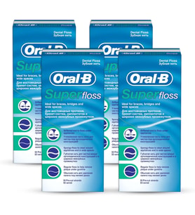 Oral-B Super Floss Diş İpi 50 Adet 4'Lü Paket