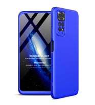 Microsonic Xiaomi Redmi Note 11 Pro 5G Kılıf Double Dip 360 Protective Mavi