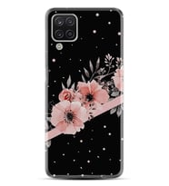 Kılıfland Samsung Galaxy A12 Kılıf Desenli Silikon Resimli Kapak Flowers Dots Kılıf 1423