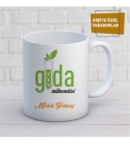 Kişiye Özel İsim Yazılabilir Gıda Mühendisi Kupa Bardak