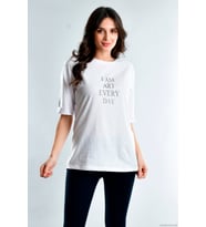 20021916 Süprem I Am Art Taş Baskılı Kısa Kol T-Shirt BEYAZ