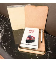 Makinist Ahşap Kutulu Defter Kalem Set