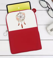 BK Gift Rüya Kapanı Tasarımlı Taşınabilir Koruyucu Tablet Kılıfı & Organizer Çanta - Kırmızı-1