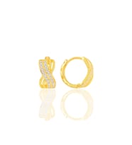 Gümüş altın yaldızlı  özel tasarım  halka küpe SGTL10453GOLD