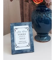10x15 cm Mavi Fotoğraf Çerçevesi! Ahşap Ayaklı Pvc Camlı Dekoratif Masaüstü Çerçeve!
