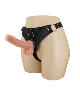 MorGece 18 cm Belden Bağlamalı Gerçekçi Strap-On